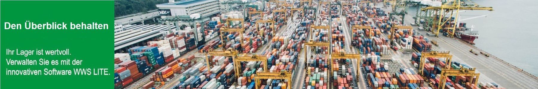 Bild Lagerverwaltung Artikelverwaltung auf großem Containerterminal