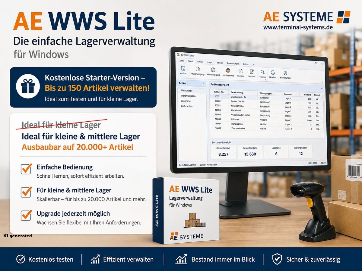 AE WWS Lite - Die Lagerverwaltung für kleine u nd mittlere Unternehmen