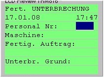 BDE Fertigungsdaten: SQL Terminals für Maschine u. Produktion