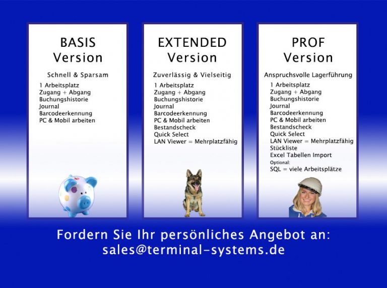 Diverse Versionen - fast alle Branchen